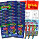 PJ Masks Mini Party Favors Set for Kids - Bundle with 24 Mini Grab n Go Play Packs with Coloring Pages, Stickers and More Birthday Party Supplies