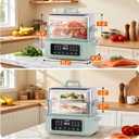 18QT Electric Food Steamer for Cooking, 2-Tier 304 Stainless Steel Tray
12-in-1 Steamer, 6H Keep Warm, 24H Preset Timer, 1200W Fast Steam for Veggies, Dishwasher Safe, BPA-Free, Boil-dry Safe