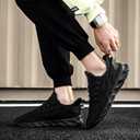 Sneakers for Men Running Casual Lightweight Tennis Shoes Walking Athletic Gym Workout Shoes Summer (11, Black)