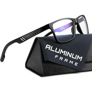 Carbon Blue Light Blocking Glasses Men for Computer, Gaming, Metal Frame Green Light Protection Night Driving Glasses for Man