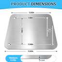 Bememo 1 Pcs Outboard Transom Reinforcement Plate, 0.2" Thick, Durable Aluminum Transom Support Plate Fit for Most Outboard Motors, Corrosion Resistant