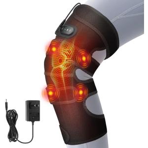 Knee Heating Pad for Pain Relief, Knee Massager for Arthritis Pain Relief, Heated Knee Brace Wrap, 3 Heat Settings, 5 Vibration Modes, Timer, Extra Long Cord, Perfect for Dad Mom Elders