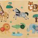 Freniland Press-to-Play Wild Animal Sound Puzzle for Toddlers, Wooden Safari Sound Board with Push Buttons, Montessori Learning Toy for 18M+