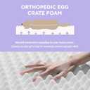 LE SURE Outdoor Waterproof Dog Bed for Extra Large Dogs, Orthopedic Egg Crate Foam Pet Bed with Oxford Fabric Surface and Removable and Durable Cover, Machine Washable, 44''x32'', Grey XL
