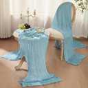 2 x Dusty Blue Table Runner Graduation Cheesecloth120 Inch Boho Rustic Gauze 10 FT Cheese Cloth Table Runners Decorations for Mother's Day Birthday Baby Shower Wedding Holiday Home Party Decor