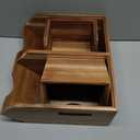 Acacia Wood Pantry Storage Bins, Stackable Storage Baskets Potato and Onion Storage Bins, Pantry Organizer Wooden Baskets Organization and Storage, Set 3 Pieces