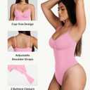 FeelinGirl Shapewear Bodysuit for Women Tummy Control Waist Bodysuit Thong Shapewear Body Shaper Going Out (Pink, XL)