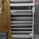 keny 29"-42.5" Baby Gate for Stairs, Auto Close Safety Dog Gate, Pressure Mounted Easy Walk Through Pet Gate for Doorways, Durable Stair Gate, 30" Tall, White