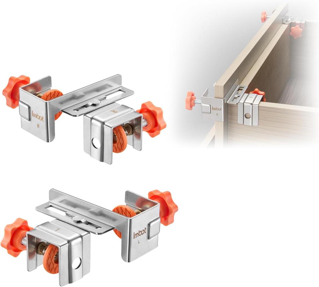 Imbot Drawer Front Installation Clamps Adjustable Cabinet Drawer Mounting Hardware Clamps For Home Bedroom Woodworking Tools, Living Room Drawer Panel Installation