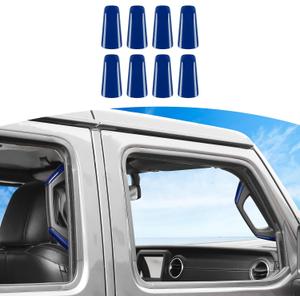 RT-TCZ for Wrangler JL A B Pillar Grab Handles Cover Trim Blue for Jeep Wrangler JL JLU Gladiator JT 4 Door 2018-2023 Blue Interior Accessories (Blue)
