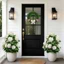 30" Artificial Hydrangea Trees, Set of 2 Faux Hydrangea Flowers Bush