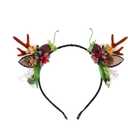 Christmas Antler Horn Headbands Reindeer Hair Band Xmas Deer Headwear, Antler Ear Hair Hoop Christmas Head Bopper Cosplay Costume Tiara