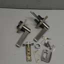 Kwikset Casey Entry Door Handle with Lock and Key, Secure Keyed Reversible Lever Exterior, For Front Entrance and Bedrooms, Satin Nickel , Pick Resistant Smartkey Rekey Security and Microban (1 Pack)