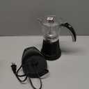 IMUSA 6 or 3 Cup Electric Espresso Maker Black Coffee Machine for Cuban Coffee, Moka and Espresso Drinks