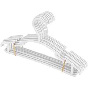 Coat Hanger 10Pcs White Plastic Nursery Hangers Nonslipchild Coat Hangers Space Saving Tubular Hangers Non Slip Hangers