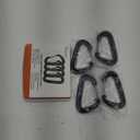 12KN Heavy Duty Carabiner Clips - Favofit 3.2'' Small Carbineers for Hiking Camping Hammocks Keys Keychains Dog Leashes - Ideal for Outdoor Enthusiasts (Black)