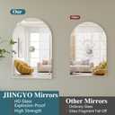 Frameless Bathroom Mirror, 20"x30" Arched Bathroom Vanity Mirrors for Beveled Edge, Arched Wall Mirror, Decorative Arch Mirrors for Bedroom, Entryway, Living Room