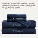 Bedsure King Size Sheets Set - 4 Pieces Soft King Sheets - Breathable & Cooling - Hotel Luxury - Easy Care Polyester Microfiber Bedding for Women, Men, Navy