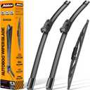 AUTOBOO 26"+14" Windshield Wipers with 10" Rear Wiper Blades Replacement for Chevrolet Trax 2013-2021 2022 2023,Buick Encore 2013-2022,Opel Mokka 2012-2020 -Original Factory Quality (Pack of 3)