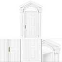 Ruining 1:12 Scale Wooden Dollhouse Door, Miniature Dollhouse Furniture, White, for Dollhouse Decoration