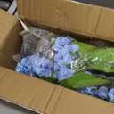 3FT Blue Hydrangea Artificial Flowers Tree 2 Pack Large Real Touch Faux Silk Hydrangea Plants Potted Fake Flower in Black Pot for Home Indoor Outdoor Front Porch Garden Entrance Living Room Decor