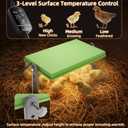Fuzzy Bird Chick Brooder (12''*8'') Brooder Heater for Chicks Ducks and Birds Incubation Heating Keep Chicks Warm Newly Upgraded Temperature Adjustable Height Adjustable Chick Heating Plate - Green