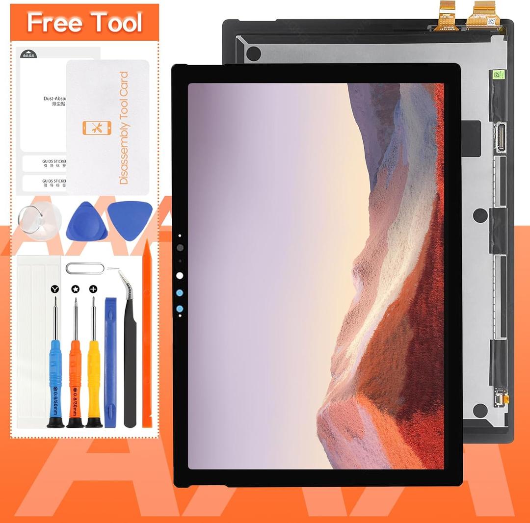 Screen replacement for Microsoft Surface Pro 7 plus 12.3 inches LCD Display Replacement 1960 1961 Touch Screen Digitizer Full Assembly(not fit for pro 7)