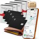 SPOTMINDERS Apple MFi Certified Credit Card Wallet Tracker PRO 4-Pack (iOS Only) Works with Apple Find My Rechargeable Tracking Card for Wallet IP68 0.07in Slim iPhone Item Finder for Luggage or Purse