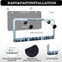 Adventure Awaits License Plate Frame - 2 PCS Mountain Forest Aluminum Metal License Plate Frames Holder Covers, Rust-Proof Waterproof Car Decorative Tag Frames for Standard Us 12x6 Inch