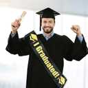 Graduation Cap Decorations Kit Bachelor Cap and Graduation Satin Sash Shoulder Straps for Graduates Shoulder Straps Congrats Grad Ceremony Party Supplies