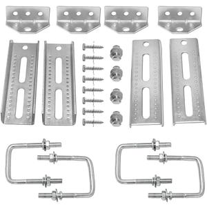 8" Boat Trailer Bunk Brackets Galvanized Swivel Top Bunk Bracket Kit for 1.5" x 3", 2" x 3", 3" x 3" Boat Trailer Crossmember