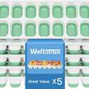 Ice Cube Trays with Lids for Freezer, 5 Pack Silicone Set, 70 Cubes