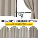 Stone Cafe Blackout Curtains 36 Inch Length 2 Panels Set, Soft Solid Thermal Insulated Room Darkening Small Window Curtains for Kitchen Bathroom Basement, Stone, Each, 40" Wx36 L