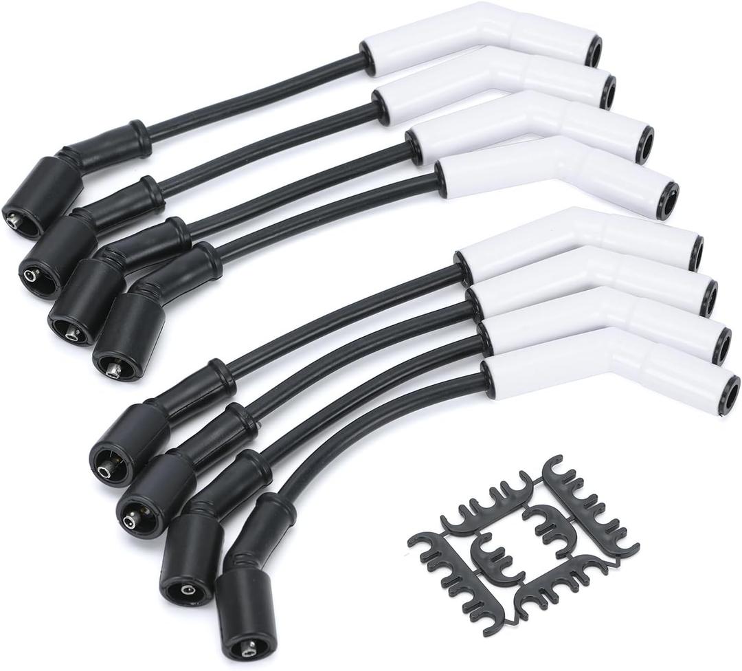 Spark Plug Wire Set for GM LS3/LS4/LS7/LT Engines 9070C Extreme 9000 Ceramic Spark Plug Boot Ignition Wire/Cable Kit