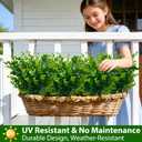 TURNMEON 20 Bundles Artificial Greenery Plants Outdoor Summer Decor, UV Resistant Fake Plants Boxwood Shrubs Grass,Faux Eucalyptus Flowers for Farmhouse Gardens Home Patio Indoor Cemetery Decor(Green)