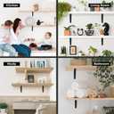 16 Inch Folding Shelf Brackets, 2 Pcs Heavy Duty Metal Collapsible Shelf Bracket Wall Mounted Brackets for Fold Down Table Wall Mounted Brackets for Shelves Space SavingMax Load: 132 lb