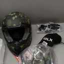 GLX GX623 Youth ATV/Dirt Bike Helmet Combo - Camo, Large - DOT