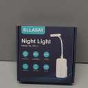 Ellasay Wall Mounted Reading Light: Rechargeable Dimmable Book Light with USB Output &Timers Function  Eye Care for Kids Study in Bedside (Black)