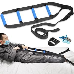 Bed Ladder Assist,Pull up Helper and Sit up Helper 4 Handle Grips,Bed Rail Assistance Devices Adjustable Length Bed Lift for Most Beds Mobility Aid for Elderly, Handicapped,Injured (160 INCHES)