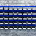 Triton Products LVP-2 LocBin Louvered Panel, 24" x 48", 18 Gauge Steel, Blue
