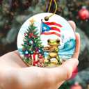 10 x Puerto Rico Christmas Ornament 2025, Unique Puerto Rico Decor Gift for Friends, Family, Xmas Gifts for Women and Men, Ceramic Ornaments for Hanging Decoration