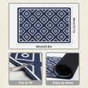 SUEH DESIGN Dish Drying Mat, Absorbent Coffee Mat 23.6 x 15.7 in Quick Dry Drying Mats Large Coffee Mat for Coffee Bar Kitchen Countertop, Dark Blue