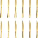 12-piece Gold Steak Knives, Knives Set Of 12, Stainless Steak Knives, Serrated Butter Knife, Dinner Knives Set, dishwasher safe