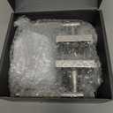 Premium Brushed Nickel Door Handles for 1 3/8" - 2" Compatible Doors - Brushed Nickel Door Handles Interior Non-Locking Design - Easy Installation, Reversible Orientation - Designed by Architects