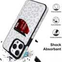 for iPhone 15 Pro Wallet Case with Card Holder Leopard Pattern | Leopard Cheetah Pattern Design Soft PU Leather Anti-Drop Card Slot Full Cover Shockproof Protective for Women Girls, White