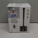 MR.SIGA Toilet Plunger with Holder, Heavy Duty Toilet Plunger and Holder Combo for Bathroom Cleaning, Black