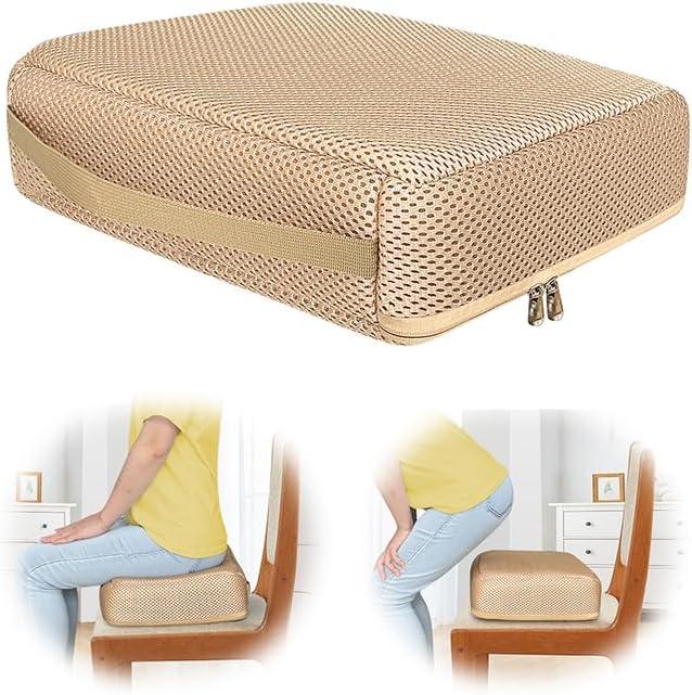 Extra Thick Booster Seat Cushion for Elderly Adult, Foam Cushions for Office Chair, Booster Seat Elevation Pillow, Desk Chair Cushion for Pressure Relief, Lift Chair Cushion (16.5*13.2*4.7)