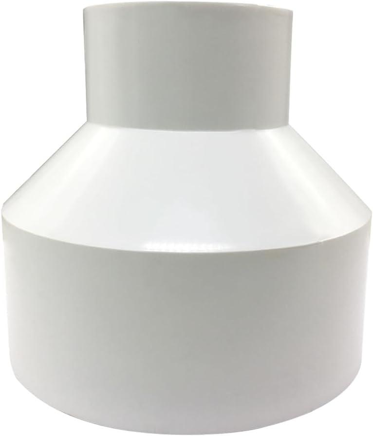 4" x 2" PVC DWV Reducer Coupling Adapter (Socket x Socket) Schedule 40 Slip Reducing Coupling Pipe Fittings for Home Sewer Plumbing