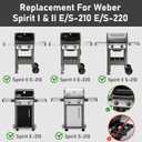 Uniflasy Spirit E210 Grill Parts for Weber, 7635 Flavorizer Bars, 69787 Burner Tubes & 7637 Grill Grates, Fits Weber Spirit 200 & GS4 Spirit II 200 Series Front Control, E/S-210 E/S-220