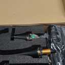 Bathroom Faucets for Sink 3 Hole, Hurran Matte Black Bathroom Sink Faucet with Pop-up Drain and Supply Lines, Stainless Steel Lead-Free Widespread Faucet for Vanity RV Farmhouse, 2 Pack